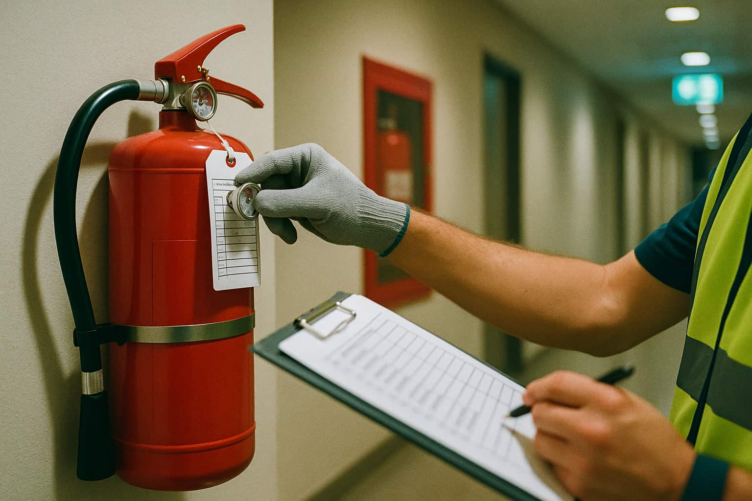 lovpligtigt eftersyn af brandslukkere checkliste